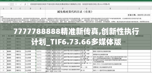 7777788888精准新传真,创新性执行计划_TIF6.73.66多媒体版
