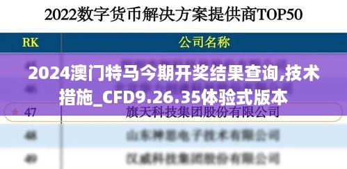 2024澳门特马今期开奖结果查询,技术措施_CFD9.26.35体验式版本