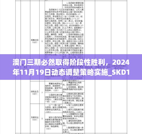澳门三期必然取得阶段性胜利，2024年11月19日动态调整策略实施_SKD1.16.62电影版