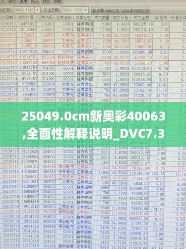 25049.0cm新奥彩40063,全面性解释说明_DVC7.38