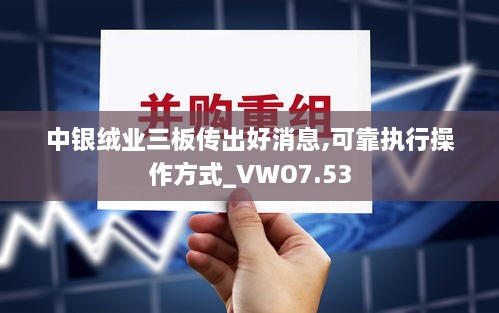 中银绒业三板传出好消息,可靠执行操作方式_VWO7.53
