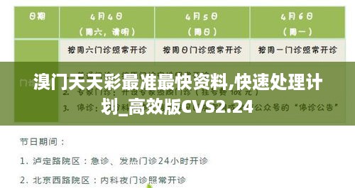 溴门天天彩最准最快资料,快速处理计划_高效版CVS2.24