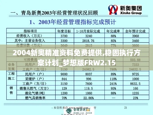 2004新奥精准资料免费提供,稳固执行方案计划_梦想版FRW2.15