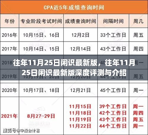 往年11月25日闲识最新版详解与深度评测