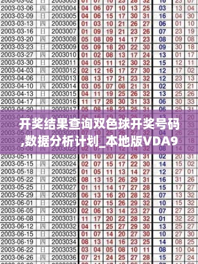 开奖结果查询双色球开奖号码,数据分析计划_本地版VDA9.58