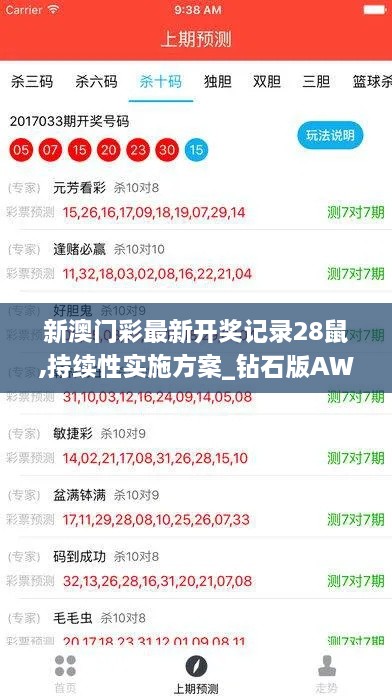 新澳门彩最新开奖记录28鼠,持续性实施方案_钻石版AWF9.46
