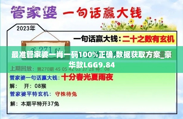 最准管家婆一肖一码100%正确,数据获取方案_豪华款LGG9.84