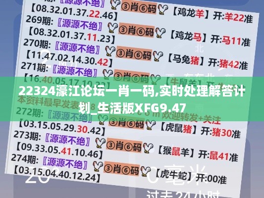 22324濠江论坛一肖一码,实时处理解答计划_生活版XFG9.47