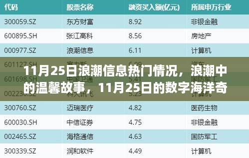 浪潮信息热门揭秘，数字海洋中的奇遇与温馨故事（11月25日）