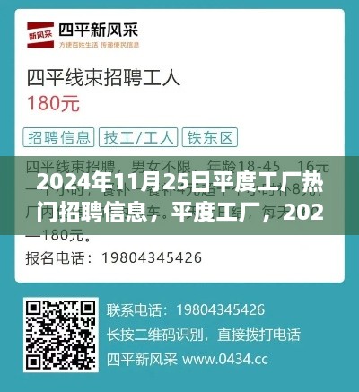 平度工厂繁荣背后的招聘热潮，2024年11月25日热门招聘信息分析