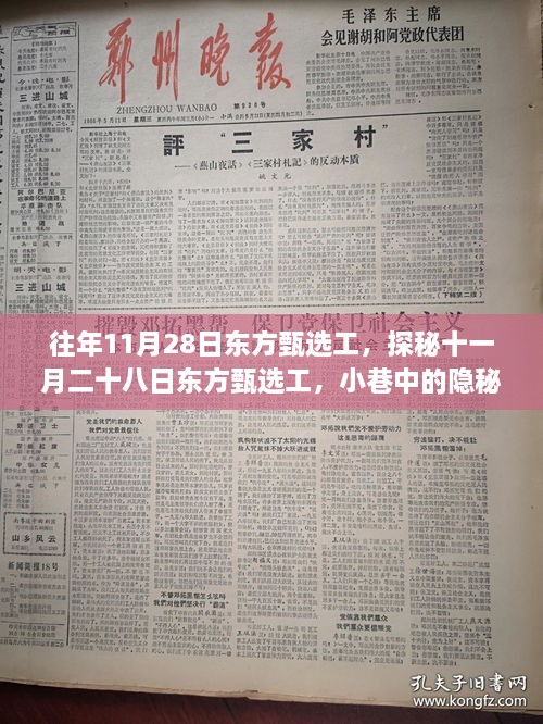 十一月二十八日东方甄选工，探寻小巷中的隐秘美食宝藏