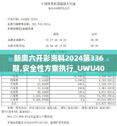 新奥六开彩资料2024第336期,安全性方案执行_UWU40.244环境版