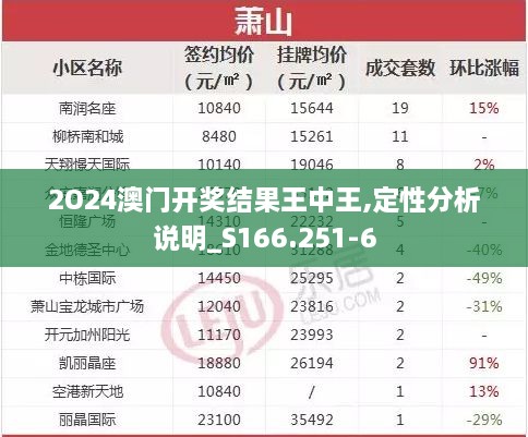 2O24澳门开奖结果王中王,定性分析说明_S166.251-6