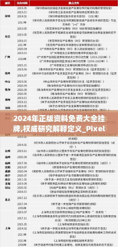 2024年正版资料免费大全挂牌,权威研究解释定义_Pixel96.443-9