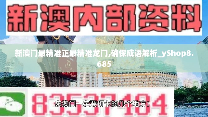 新澳门最精准正最精准龙门,确保成语解析_yShop8.685
