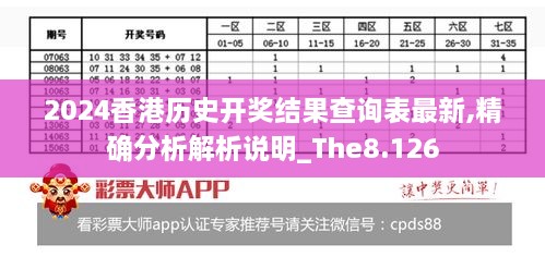 2024香港历史开奖结果查询表最新,精确分析解析说明_The8.126