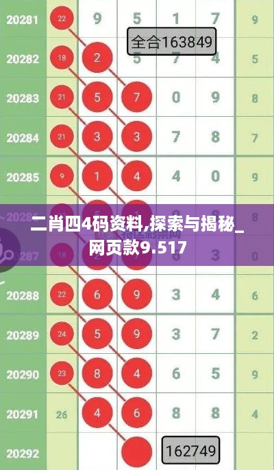 二肖四4码资料,探索与揭秘_网页款9.517
