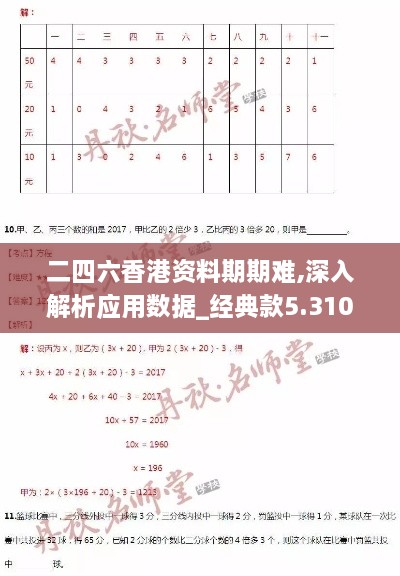 二四六香港资料期期难,深入解析应用数据_经典款5.310
