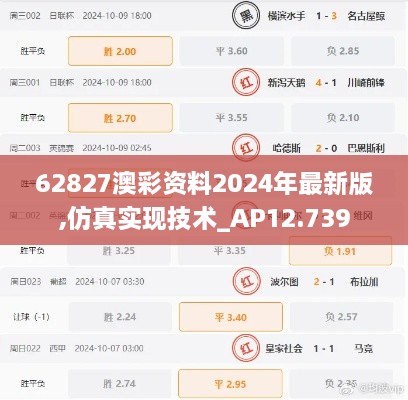 62827澳彩资料2024年最新版,仿真实现技术_AP12.739