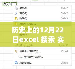 历史上的12月22日Excel搜索与实时显示功能指南