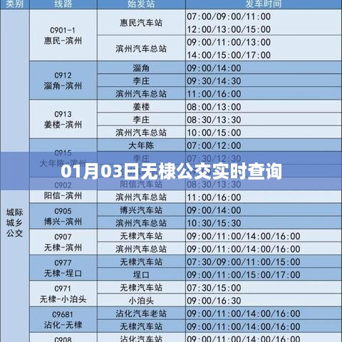 无棣公交实时查询系统更新，出行必备！