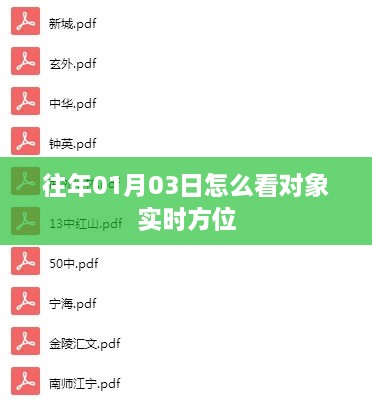 如何查看对象在往年特定日期的实时方位