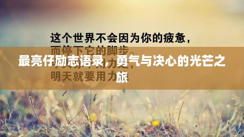 最亮仔励志语录，勇气与决心的光芒之旅