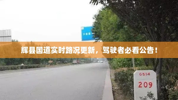 辉县国道实时路况更新，驾驶者必看公告！