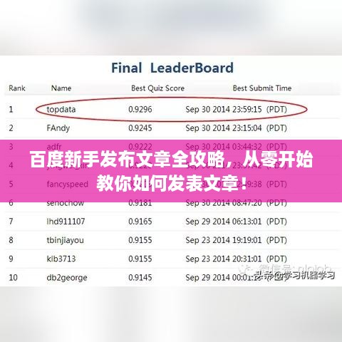 百度新手发布文章全攻略，从零开始教你如何发表文章！