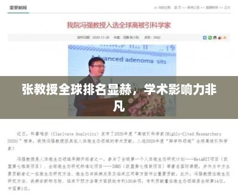 张教授全球排名显赫,学术影响力非凡