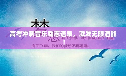 高考冲刺音乐励志语录，激发无限潜能！
