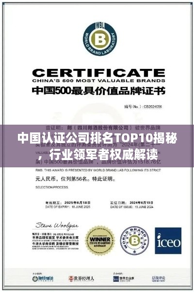 中国认证公司排名TOP10揭秘，行业领军者权威解读