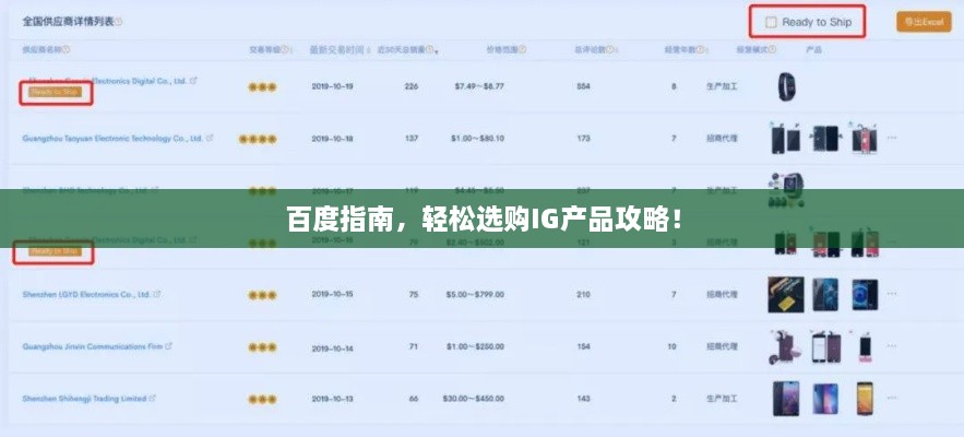 百度指南，轻松选购IG产品攻略！