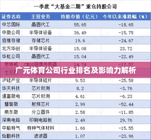 广元体育公司行业排名及影响力解析