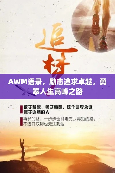 AWM语录，励志追求卓越，勇攀人生高峰之路