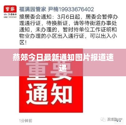 燕郊今日最新通知图片报道速递