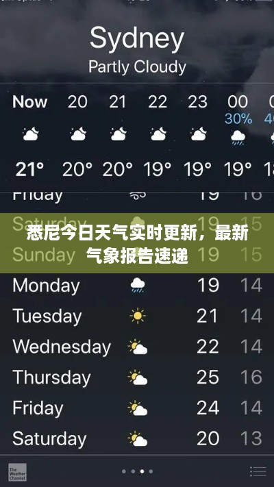 悉尼今日天气实时更新，最新气象报告速递