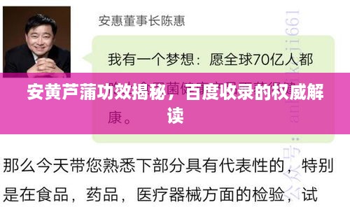 安黄芦蒲功效揭秘，百度收录的权威解读