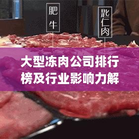 大型冻肉公司排行榜及行业影响力解析