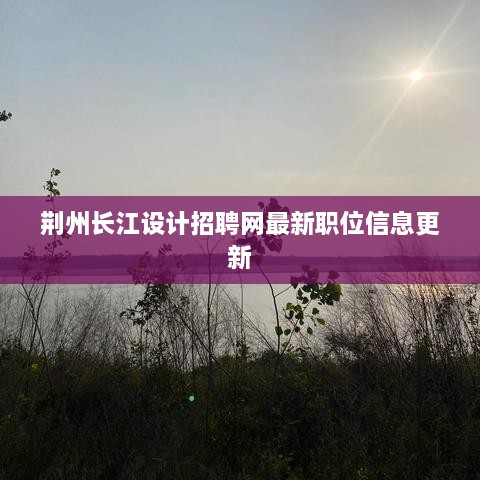 荆州长江设计招聘网最新职位信息更新
