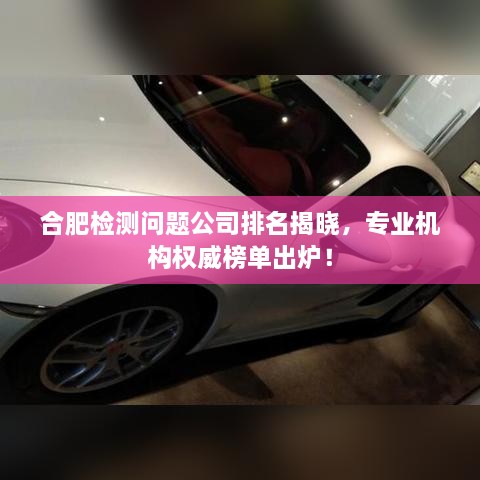 合肥检测问题公司排名揭晓，专业机构权威榜单出炉！
