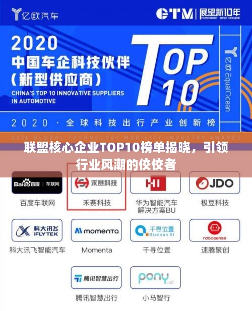 联盟核心企业TOP10榜单揭晓，引领行业风潮的佼佼者