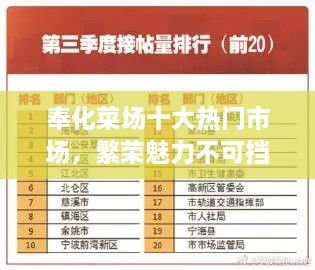 奉化菜场十大热门市场，繁荣魅力不可挡