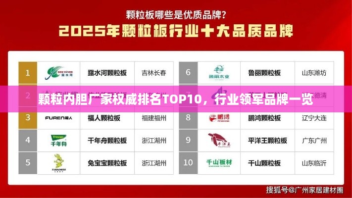 颗粒内胆厂家权威排名TOP10，行业领军品牌一览