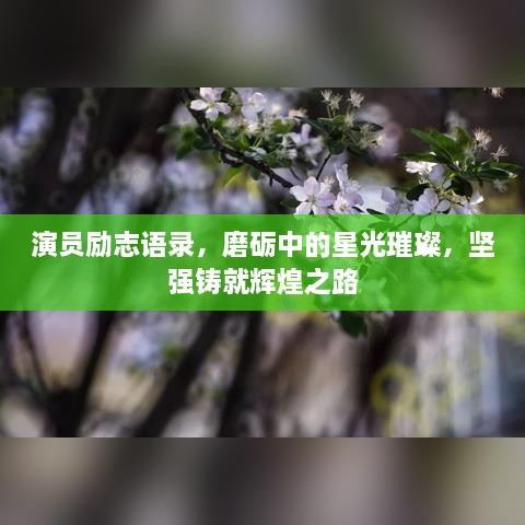演员励志语录，磨砺中的星光璀璨，坚强铸就辉煌之路