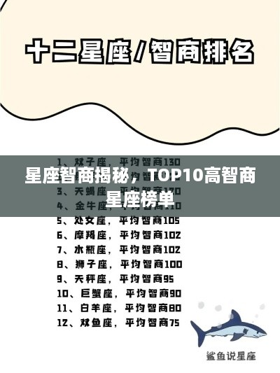 星座智商揭秘，TOP10高智商星座榜单