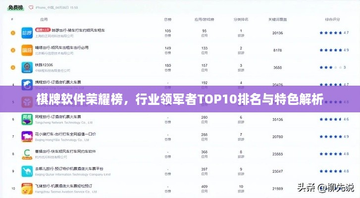 棋牌软件荣耀榜，行业领军者TOP10排名与特色解析