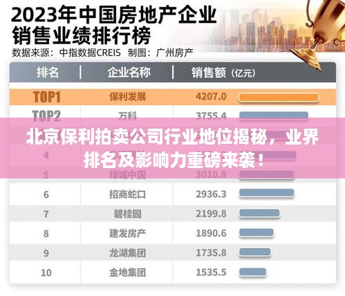 北京保利拍卖公司行业地位揭秘，业界排名及影响力重磅来袭！