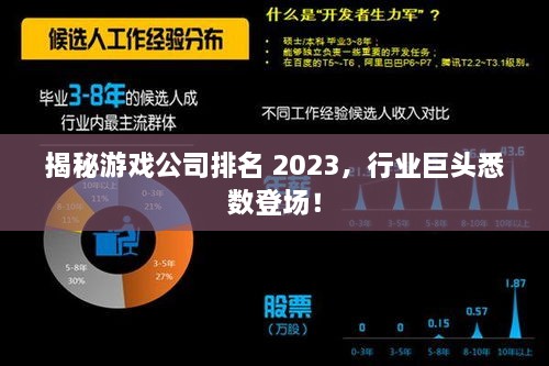 揭秘游戏公司排名 2023，行业巨头悉数登场！
