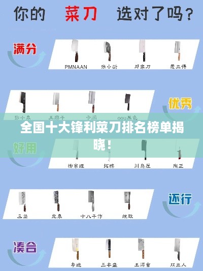 全国十大锋利菜刀排名榜单揭晓！